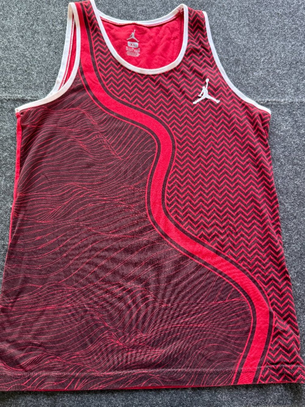 Nike Air Jordan Youth XL Basketball Tank Top Red Black